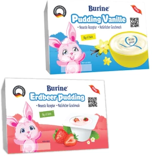 vỉ 6 hũ Cháo sữa/Pudding Ăn Dặm Burine (Cung Cấp Vitamin, Dưỡng Chất cho bé)