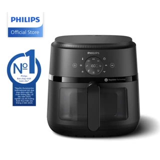 Nồi Chiên Không Dầu Điện Tử Philips NA220/00 4.2 lít |1500W| Cửa Sổ Kính, - Hàng Chính Hãng