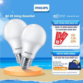 Bộ 02 bóng đèn Philips LED bulb A60 - Công suất (7W, 9W, 11W)