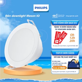 Bộ đèn âm trần Philips Meson IO tốt cho mắt (New Gen) 5W 7W 9W 13W