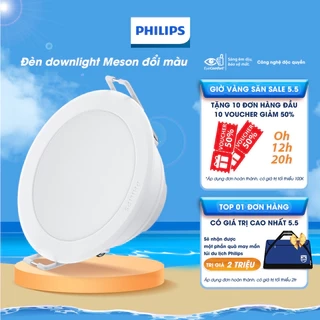 Bộ đèn âm trần Philips Meson đổi màu ánh sáng (vàng, trung tính, trắng)