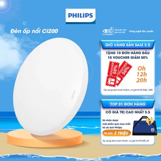 Bộ đèn ốp trần Philips LED tròn CL200 - Công suất ( 6W, 10W,17W,20W) ánh sáng vàng, ánh sáng trắng