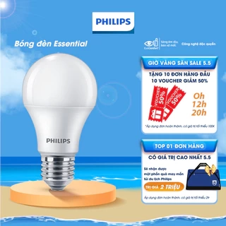 Bóng đèn Philips LED tiết kiệm điện Essential E27 5W 7W 9W 11W 13W (vàng, trắng) (01 bóng)