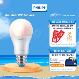 WIZ Bóng đèn 16tr màu WiFi Color+TunableWhite/9W A60