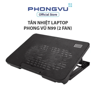 Tản nhiệt laptop Phong Vũ N99 (2 Fan) - Bảo hành 6 tháng