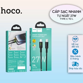 Cáp Sạc Nhanh CHÍNH HÃNG Hoco PD 27W Tự Ngắt Khi Đầy Có Đèn Led Hiển Thị Cho IP 11-14Plus-14Promax