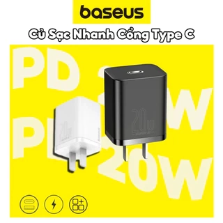Củ Sạc Nhanh 20W CHÍNH HÃNG Baseus Super Si Cổng Kết Nối Chuẩn Type C - Nhỏ Gọn - Chống Cháy Nổ
