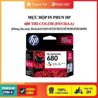 Mực hộp in phun HP 680 Tri-color (F6V26AA) (Dùng cho máy DeskJet1110/1115/2130/2135/3630/4520/4650)