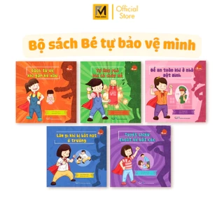 Sách Cho Bé Song Ngữ - Bộ 5 Cuốn Kĩ Năng Tự Bảo Vệ Mình Khỏi Nguy Hiểm - Cho Bé 2-12 Tuổi