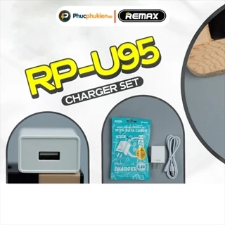 Bộ củ cáp sạc Remax U95 hỗ trợ sạc 10w cho điện thoại, tai nghe, loa buetooth - Phúc Phụ Kiện Remax