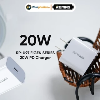 Củ sạc nhanh 20w Remax U97 cổng type C sạc nhanh 20w chuẩn PD cho 14 seris trở xuống - Phúc Phụ Kiện