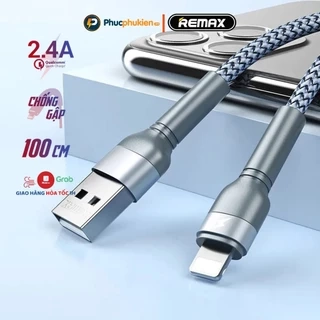 Dây sạc 2m chính hãng Remax 124i hỗ trợ sạc 2.4A dành cho 14 pro max trở xuống Phúc Phụ Kiện Remax