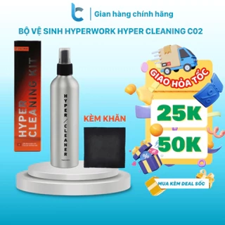 Bộ Vệ Sinh HyperWork Hyper Cleaning C02 Kèm Khăn Lau Vệ Sinh Màn Hình, Vỏ Ngoài, Bàn Phím Laptop