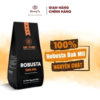 Cà Phê Nguyên Chất Mr. Phin Robusta Dak Mil 500g thơm, đậm đà, không chua, Phương Vy Coffee