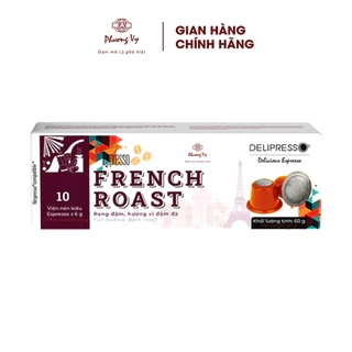 Cà Phê Viên Nén NHỎ Delipresso Capsules phù hợp máy Nespresso hộp 10 viên x 6g tiện lợi, Phương Vy Coffee
