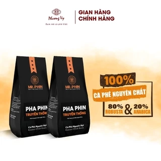 COMBO 2 Cà Phê Mr. Phin Pha Phin Truyền Thống 500g đậm vị chuẩn pha phin, Phương Vy Coffee