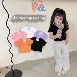 Áo Croptop Cộc Tay Bé Gái Đáng Yêu , Vải Zip Cao Cấp, Dễ Phối Đồ, Quần Áo Bé Gái CRCT- BabyBoo - PiBo Store