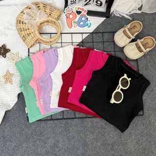 Áo Croptop Sát Nách Bé Gái Dễ Phối Đồ Màu Sắc Đáng Yêu- BabyBoo- PiBo Store-CRSN