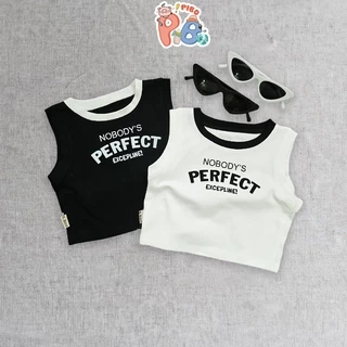 Áo Croptop Sát Nách Lé Cổ BabyBoo Hình In NOBODY Cho Bé Gái Cực Sành Điệu - PIBO-CRSN02