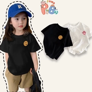 Áo Thun Cộc Tay Bé Gái Bé Trai BabyBoo IN Hình Labubu Nhỏ,Gấu Losto Cotton 100% Thoáng Mát- PiBo Store-CTCT