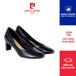 Giày cao gót nữ Pierre Cardin gót vuông +6cm, kiểu dáng đơn giản, trẻ trung, không gây đau chấn - 260