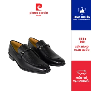 Giày tây lười Pierre Cardin chất liệu da bò cao cấp, khóa kéo phụ kiện logo - 783