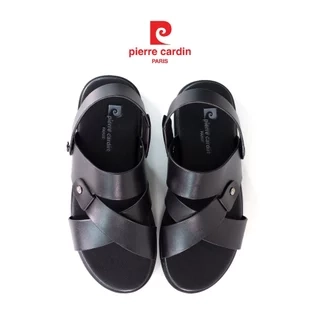 Sandal nam Pierre Cardin Pháp da bò thật cao cấp, đế cao su, quai chéo thời trang 157 - hàng chính hãng