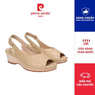 Sandal nữ cao cấp Pierre Cardin, chất liệu da mềm mại, thiết kế quai hậu, đế cao 6cm, cực nhe - 257