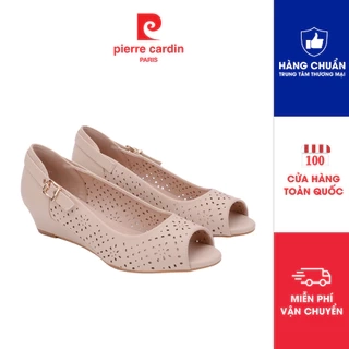 Sandal nữ Pierre Cardin da PU cao cấp,đế cao 3cm, họa tiết hoa, có khóa cài, không gây đau chân - 251