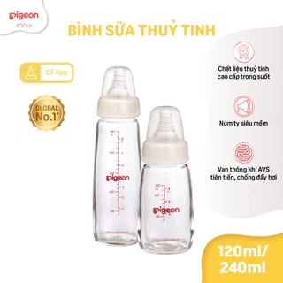 Bình Sữa Thủy Tinh Pigeon 120ml/240ml