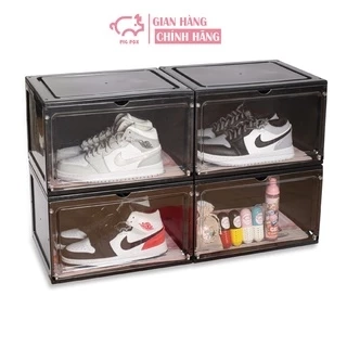 Combo 4 Hộp Đựng Giày Nhựa Cứng Cao Cấp, Nắp Hút Nam Châm PIG POX Sneaker Box V1