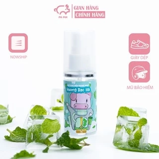 Xịt khử mùi giày, mũ bảo hiểm PIGPOX công thức nano bạc mùi bạc hà 50ml