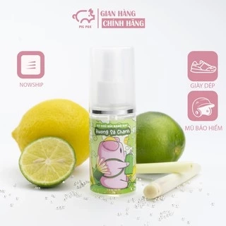 Xịt khử mùi giày nano bạc PIGPOX hương chanh sả tự nhiên 50ml