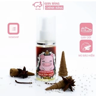 Xịt khử mùi giày PIGPOX chống hôi chân hương trầm công thức nano bạc 50ml
