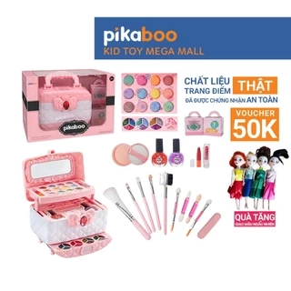 Bộ trang điểm thật cho bé gái an toàn Pikaboo chất liệu trang điểm thật, an toàn, dễ dàng rửa sạch với nước
