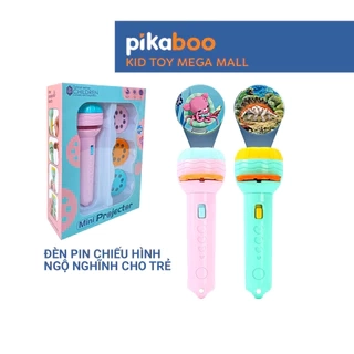 Đèn pin chiếu hình Pikaboo 24 hình ngộ nghĩnh đáng yêu đa dạng các hình chủ đề gần gũi cho bé yêu