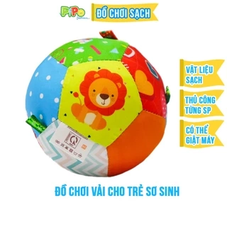 Bóng vải PiPo Color 12 miếng ghép cho trẻ dễ dàng luyện cầm nắm, hình vẽ bắt mắt