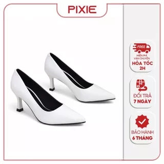 Giày Cao Gót 7cm Basic Mũi Nhọn Mềm Pixie X457