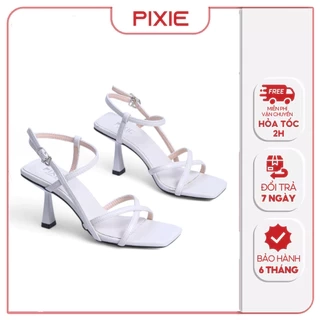 Giày Sandal Cao Gót Nữ 7cm Quai Chéo Pixie H088
