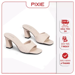 Guốc Cao Gót 7cm Quai Ngang Pixie H090