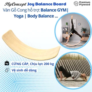 Ván thăng bằng tập Thể Dục, Thể Thao, Yoga, Body Balance, Gym - Gỗ uốn cong Plyconcept Balance Board