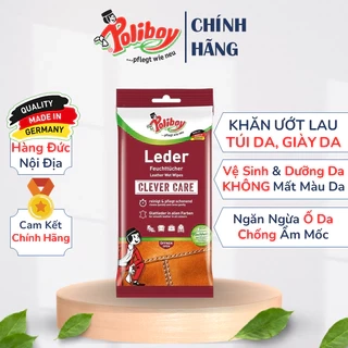 Khăn Ướt Lau Giày Da, Bốt Da, Túi Da POLIBOY Tẩy Mốc Túi Da, Chống Mốc Túi Da, Vệ Sinh Giầy Da, Dưỡng Túi Da