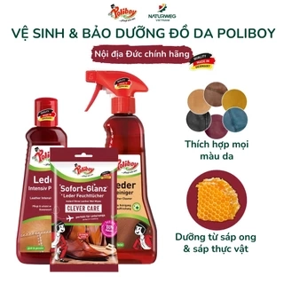 Làm Sạch và Bảo Dưỡng Đồ Da, Giày Da, Bốt Da, Túi Da POLIBOY Chống Mốc Đồ Da, Làm Sạch Túi Da, Làm Bóng Giầy Da