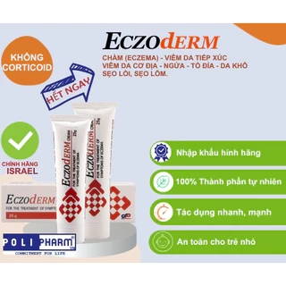 Chính hãng ECZODERM Kem bôi chàm eczema, viêm da cơ địa, da khô, tổ đỉa, sẹo lồi Danpharm ISRAEL - tuýp 25g