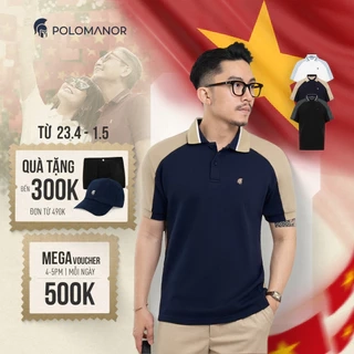 Áo polo nam DENNI, vải cá sấu cotton interlock cao cấp, thanh lịch sang trọng - POLOMANOR