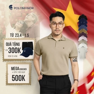 Áo thun polo nam tay ngắn BASIC CLASSIC vải cá sấu cotton piqué interlock sang trọng, tinh tế - POLOMANOR