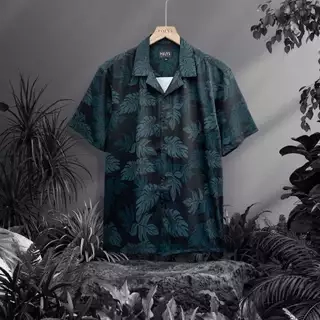 Áo sơ mi nam POLYS Fullbox chính hãng, Lụa Vân Chéo thoáng mát, không nhăn, họa tiết TROPICAL LEAVES