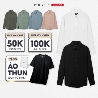 Áo sơ mi đũi POLYS Dài Tay Fullbox, vải Đũi Tơ co giãn, thoáng khí Sơ mi đũi nam dài tay LINEN SHIRT