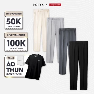 Quần Âu Dài và Quần Short lưng đai chun ẩn, vải Tuyết Mưa mềm mịn, form regular brand POLYS