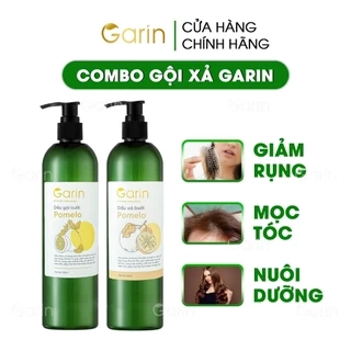 Combo dầu gội dầu xả bưởi kích mọc tóc pomelo Garin 300ml giảm rụng làm dày tóc dưỡng tóc chắc khỏe
